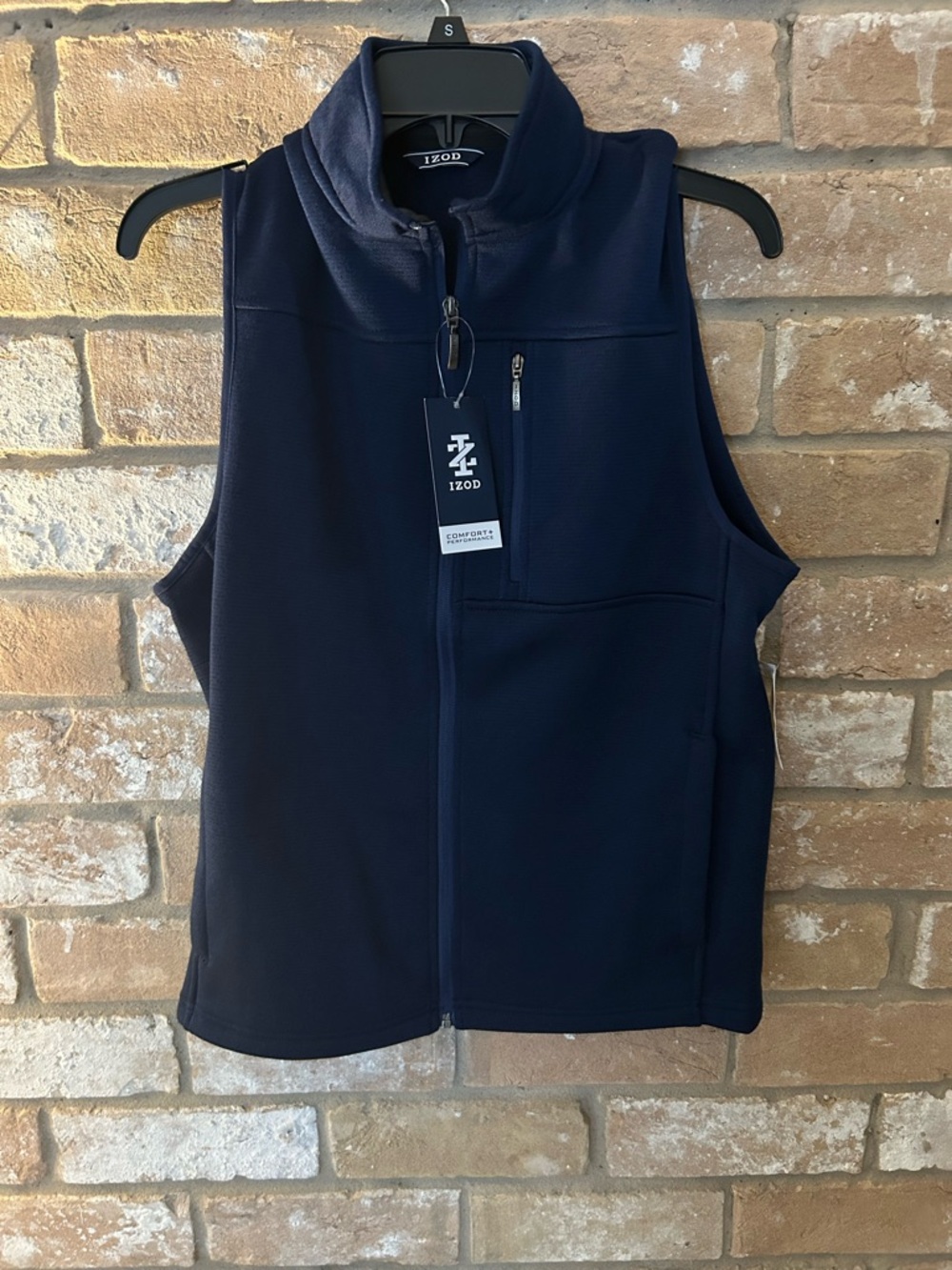 Izod Medieval Blue Full-Zip Fleece Vest. Mens Small. New with tags.